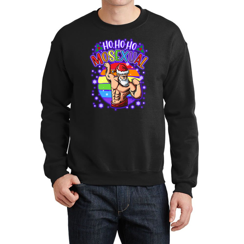 Ho Ho Ho Mosexual Gay Santa Crewneck Sweatshirt | Artistshot