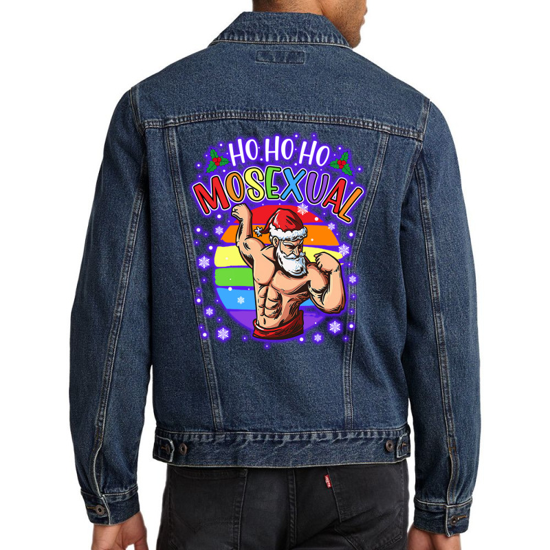 Ho Ho Ho Mosexual Gay Santa Men Denim Jacket | Artistshot