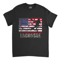 Lacrosse American Flag Usa Flag Fan Vintage Retro Classic T-shirt | Artistshot