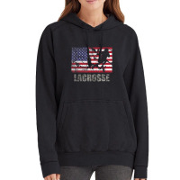 Lacrosse American Flag Usa Flag Fan Vintage Retro Vintage Hoodie | Artistshot