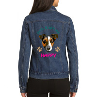 Dog Lover Gift Retro Dachshund Sausage Dog Ladies Denim Jacket | Artistshot