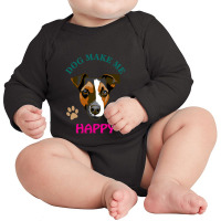 Dog Lover Gift Retro Dachshund Sausage Dog Long Sleeve Baby Bodysuit | Artistshot