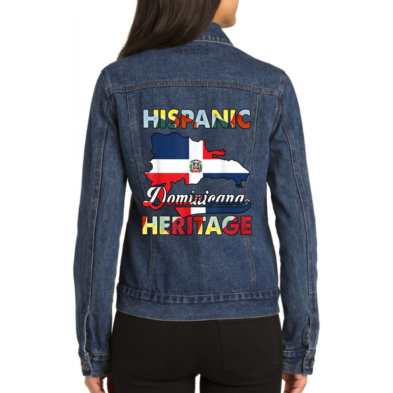 Dominican Republic Flag Hispanic Heritage Dominicana Ladies Denim Jacket by OrvilleBudiao | Artistshot