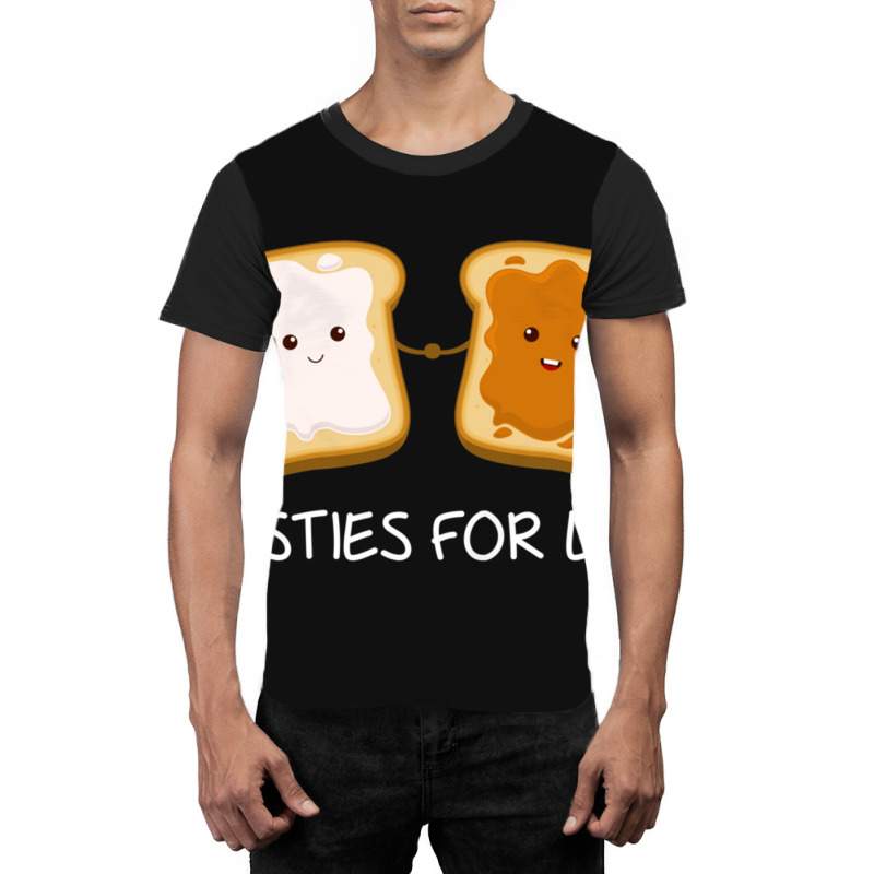 Besties Peanut Butter And Marshmallow Fluffernutter Product Graphic T-shirt | Artistshot