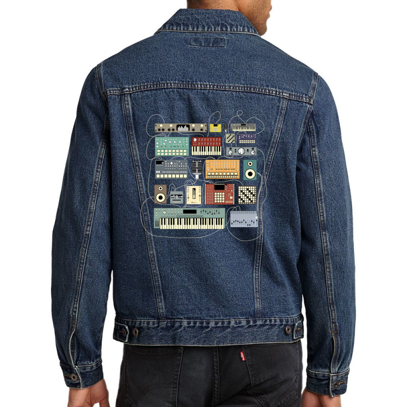 Electronic Musician Synthesizer And Drum Machine Dj Men Denim Jacket | Artistshot