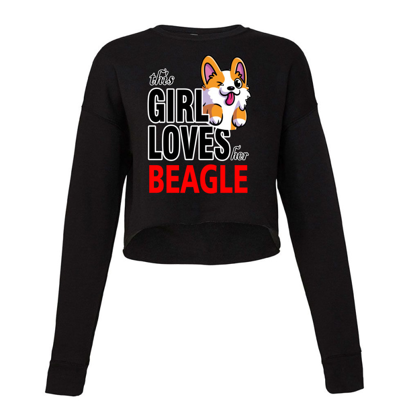 This Girl Loves Her Beagle Cropped Sweater by lorismerch | Artistshot