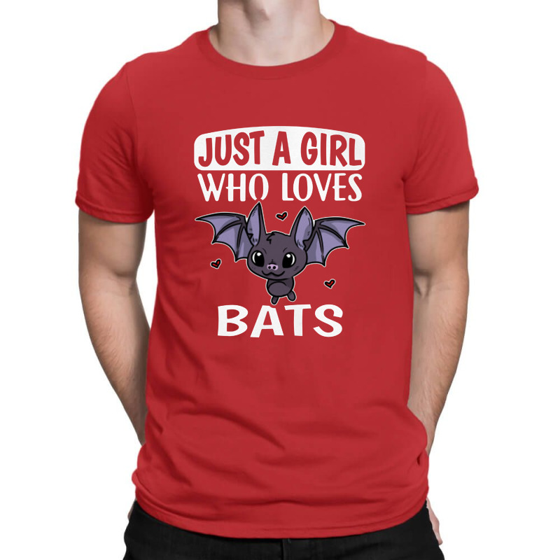 Just A Girl Who Loves Bats Cute Bat Costume   Bat T-Shirt by mrdjpancake | Artistshot