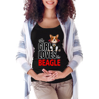 This Girl Loves Her Beagle Maternity Scoop Neck T-shirt | Artistshot