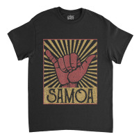 Vintage Shaka Samoa Samoan Beach Sunset Surfer Classic T-shirt | Artistshot