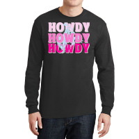 Howdy Cowgirl Vintage Horse Bucking Western Bachelorette Long Sleeve Shirts | Artistshot