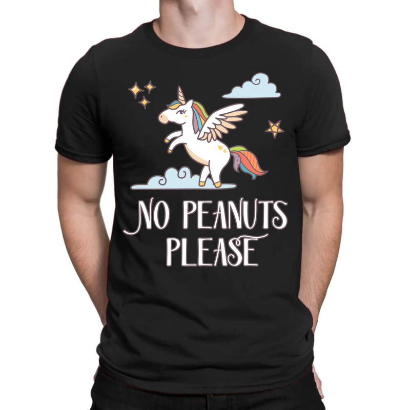 No Peanuts Please  Unicorn Theme For Peanut Allergy Kids T-shirt | Artistshot