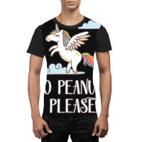 No Peanuts Please  Unicorn Theme For Peanut Allergy Kids Graphic T-shirt | Artistshot