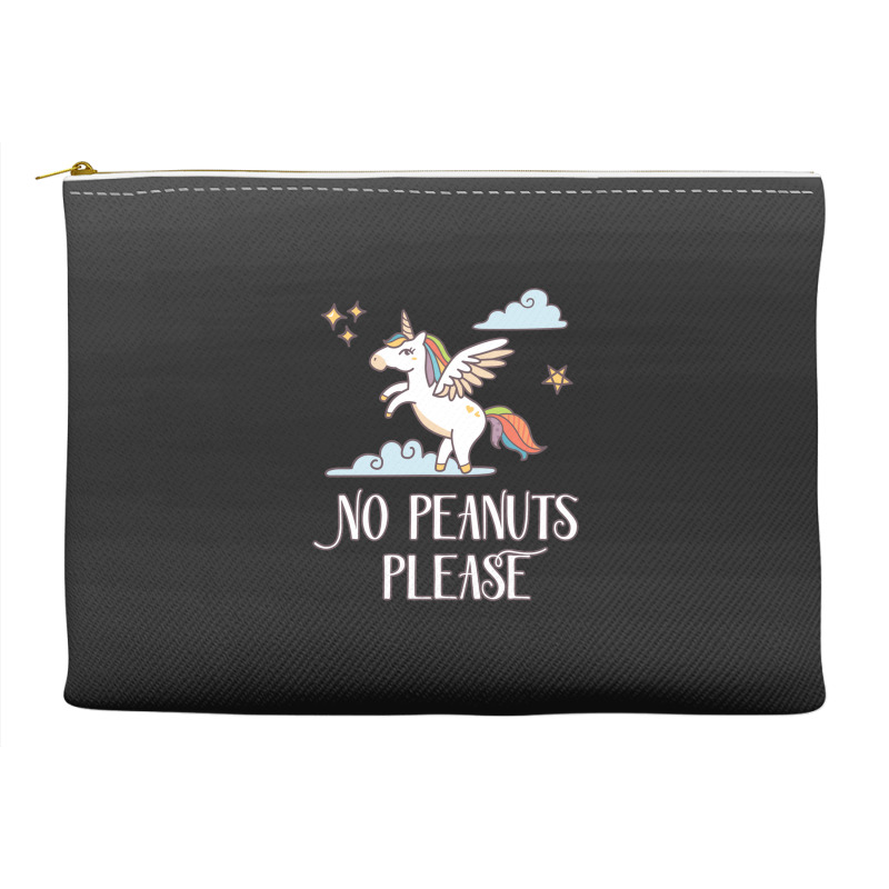 No Peanuts Please  Unicorn Theme For Peanut Allergy Kids Accessory Pouches | Artistshot