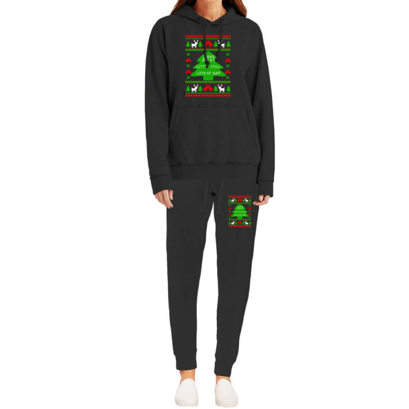 Little Full Lots Of Sap - Christmas Vacation Quote - Ugly Christmas Sw Hoodie & Jogger Set | Artistshot