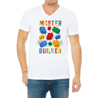 Brick Builder Funny Blocks Master Builder T Shirt V-neck Tee | Artistshot