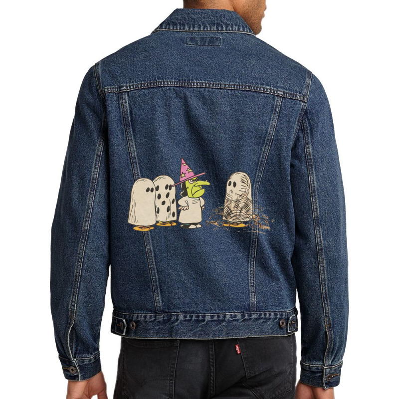 Peanuts Vintage Great Pumpkin Ghost Costumes Men Denim Jacket | Artistshot