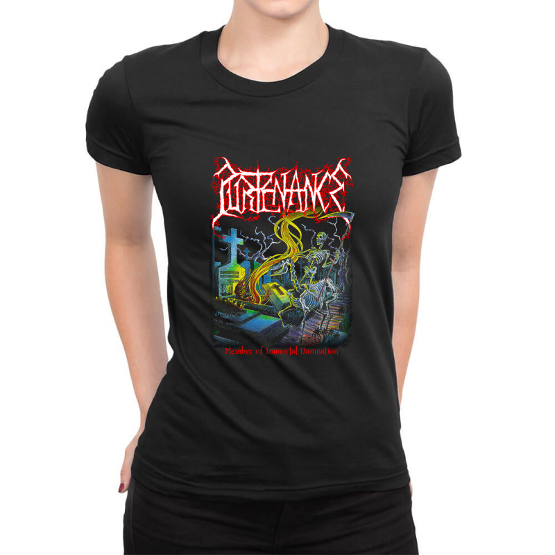 Member Of 1mmortal Damnation Ladies Fitted T-Shirt by MaryBirdsell | Artistshot