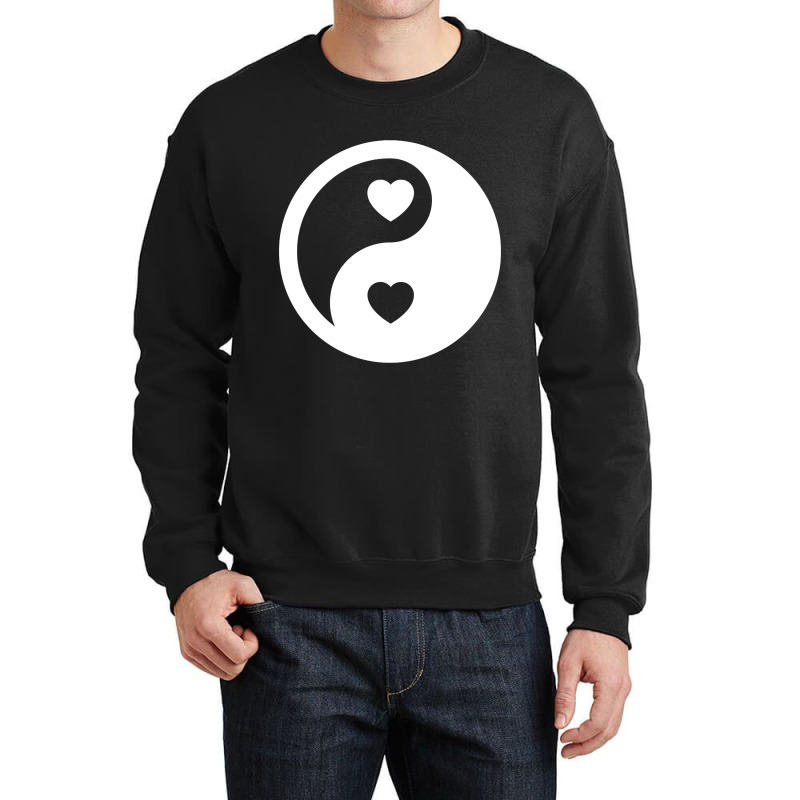 Ying Yang The Symbol Of Life & Death By Chinese Language Crewneck Sweatshirt | Artistshot