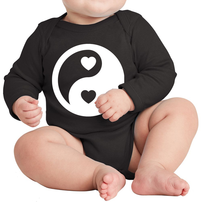 Ying Yang The Symbol Of Life & Death By Chinese Language Long Sleeve Baby Bodysuit | Artistshot