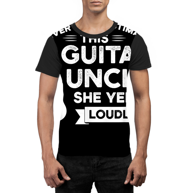 Mens Never Underestimate Guitar Uncle Guitar String Instrument T Shirt Graphic T-shirt | Artistshot