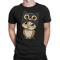 A Cat And An Owl Funny Pet Owner Cute Cutie Catowl Or Owlcat 7 T-shirt | Artistshot