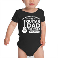 Mens Never Underestimate This Guitar Guitar String Instrument T Shirt Baby Bodysuit | Artistshot