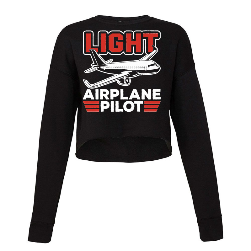 Light Airplane Pilot Private Small Airplane Aircraft Premium Cropped Sweater by MarlonChristopherMoyer | Artistshot