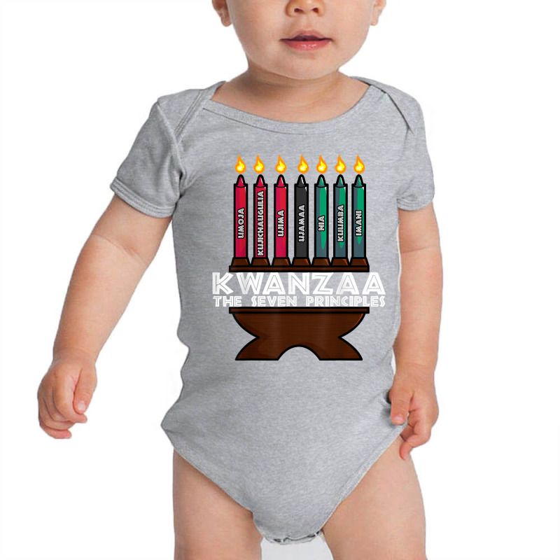 Kwanzaa Principles Kinara African American T Shirt Baby Bodysuit by adriacrogan7c3 | Artistshot