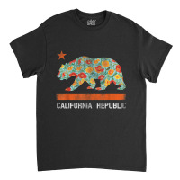 California Republic State Bear Star Poppy Flower La Cali Tee Classic T-shirt | Artistshot