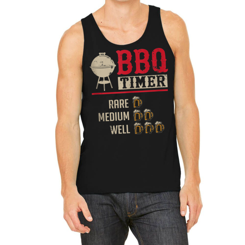 Funny Bbq Meat Cooking Timer Beer Grill Chef Barbecue Gift Tank Top Tank Top by MarciJanie | Artistshot