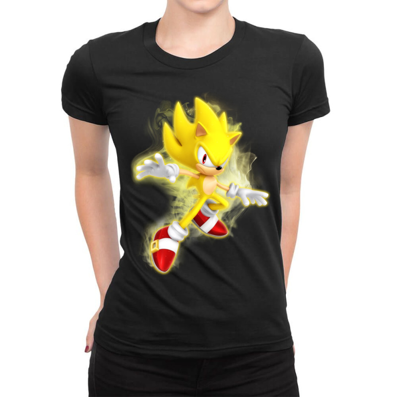 Super Magic Yellow Hedgehog Ladies Fitted T-Shirt by RebeccaJHaynes | Artistshot