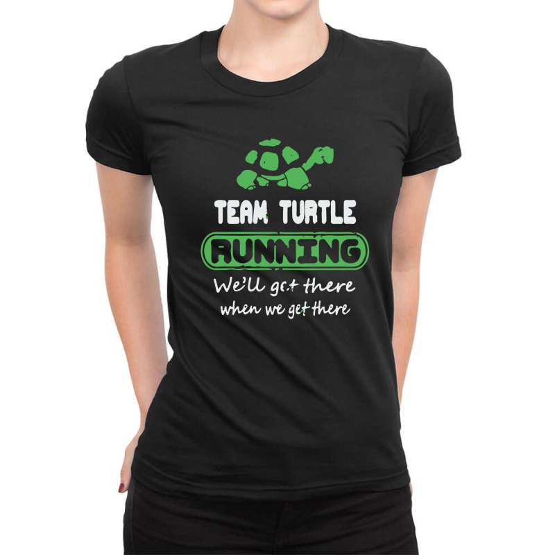 Funny Running Fitness Shirt, Team Turtle Ladies Fitted T-Shirt by ton1 | Artistshot