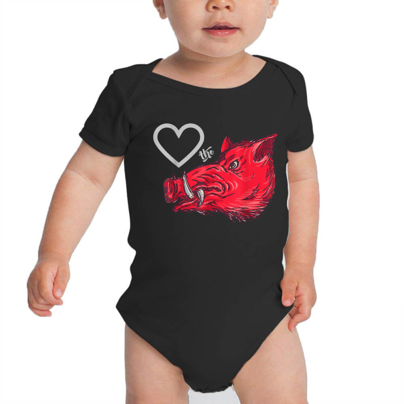 Heart The Hogs Graphic Novelty Love The Razorback Tshirts Baby Bodysuit | Artistshot