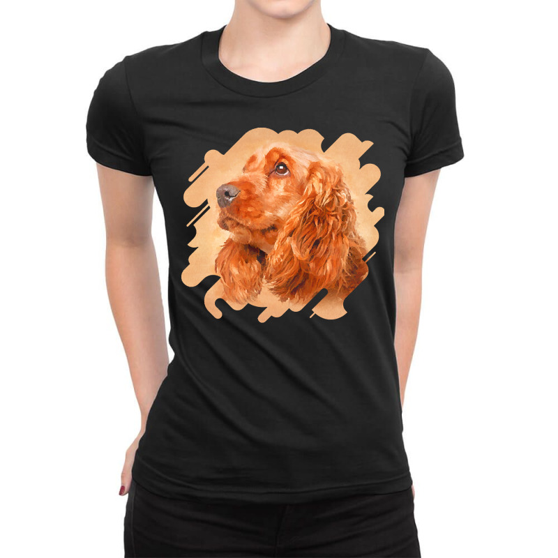 English Cocker Spaniel T  Shirt English Cocker Spaniel T  Shirt (1) Ladies Fitted T-Shirt by lgraham760 | Artistshot