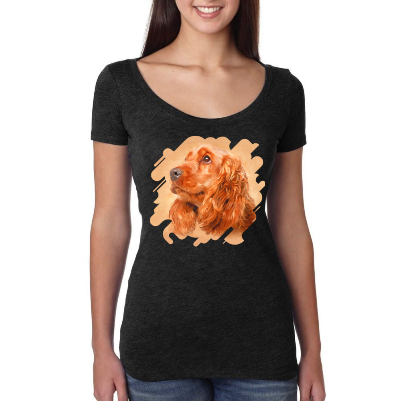 English Cocker Spaniel T  Shirt English Cocker Spaniel T  Shirt (1) Women's Triblend Scoop T-shirt by lgraham760 | Artistshot