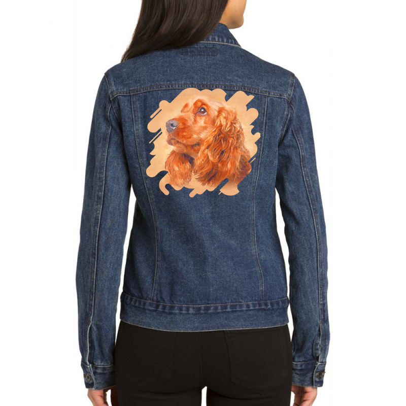 English Cocker Spaniel T  Shirt English Cocker Spaniel T  Shirt (1) Ladies Denim Jacket by lgraham760 | Artistshot