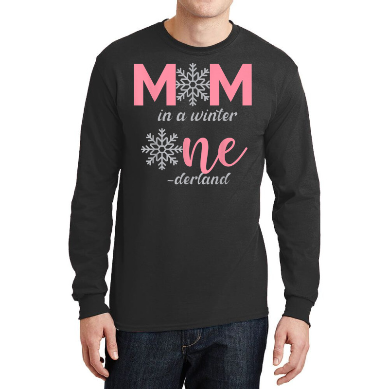 Mom Of The Birthday Girl Winter Onederland 1st Birthday Long Sleeve Shirts | Artistshot