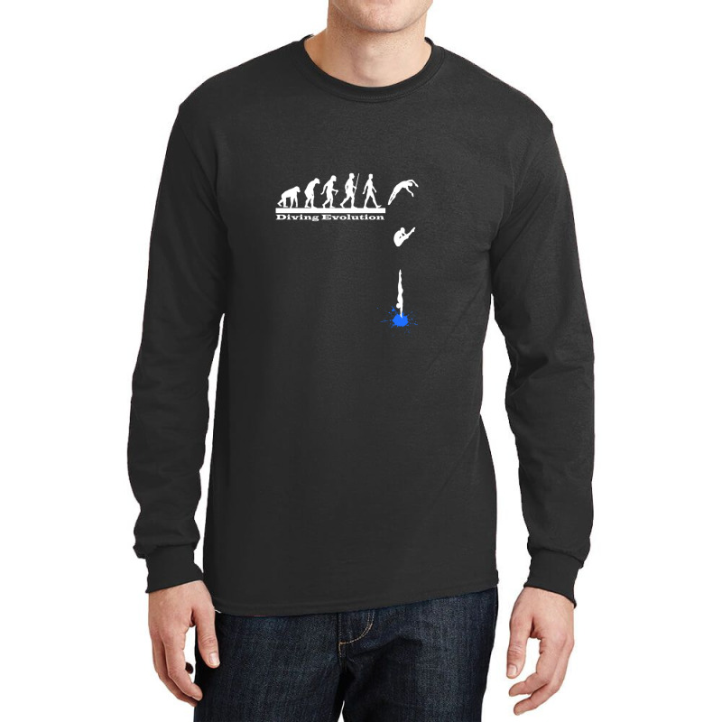 Springboard Diving Evolution Sport Platform Diver Gift Long Sleeve Shirts by MatthewBeeson | Artistshot