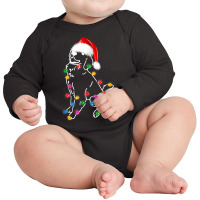 Golden Retriever Dog Lights Christmas Matching Family T Shirt Long Sleeve Baby Bodysuit | Artistshot