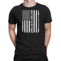 Her Fight American Flag Colorectal Bowel Colon Cancer Awareness T-shirt | Artistshot