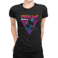 Parkour Free Running Traceur 80s 90s Retro Vintage Parkour Ladies Fitted T-shirt | Artistshot