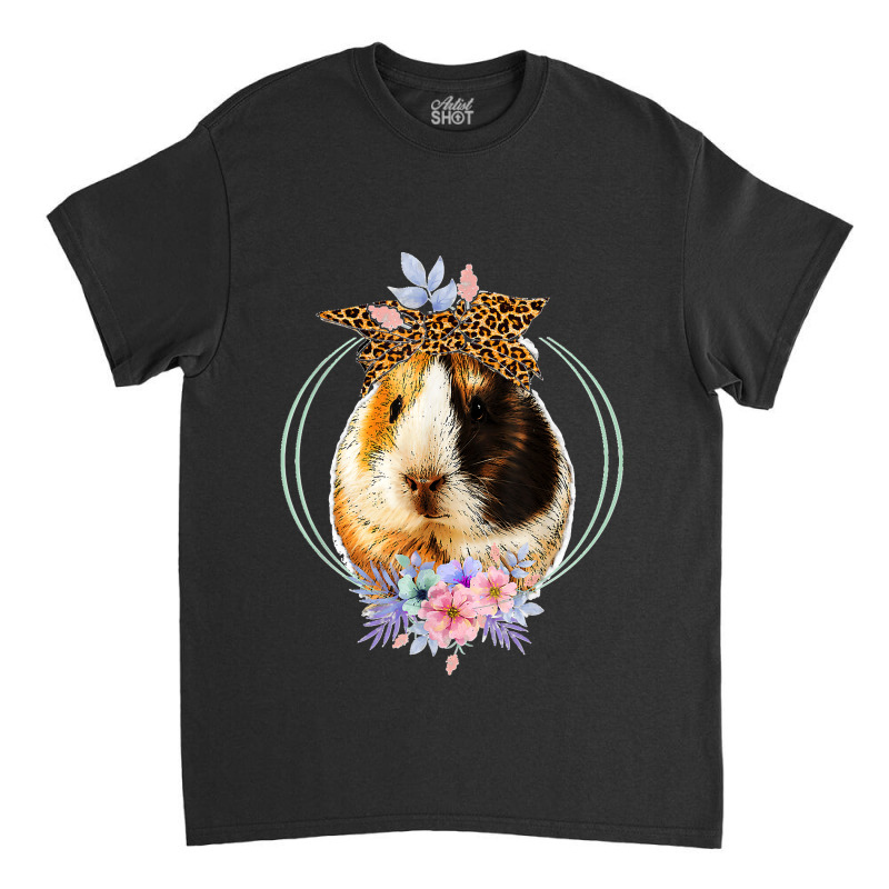 Guinea Pig With Leopard Headband Flower Guinea Pig Lovers Classic T-shirt by JEFFRWESSMAN | Artistshot