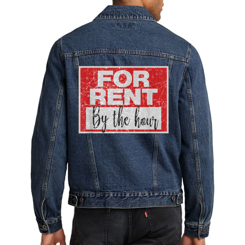 For Rent By The Hour Distressed Men Denim Jacket by MelindaBouwman | Artistshot