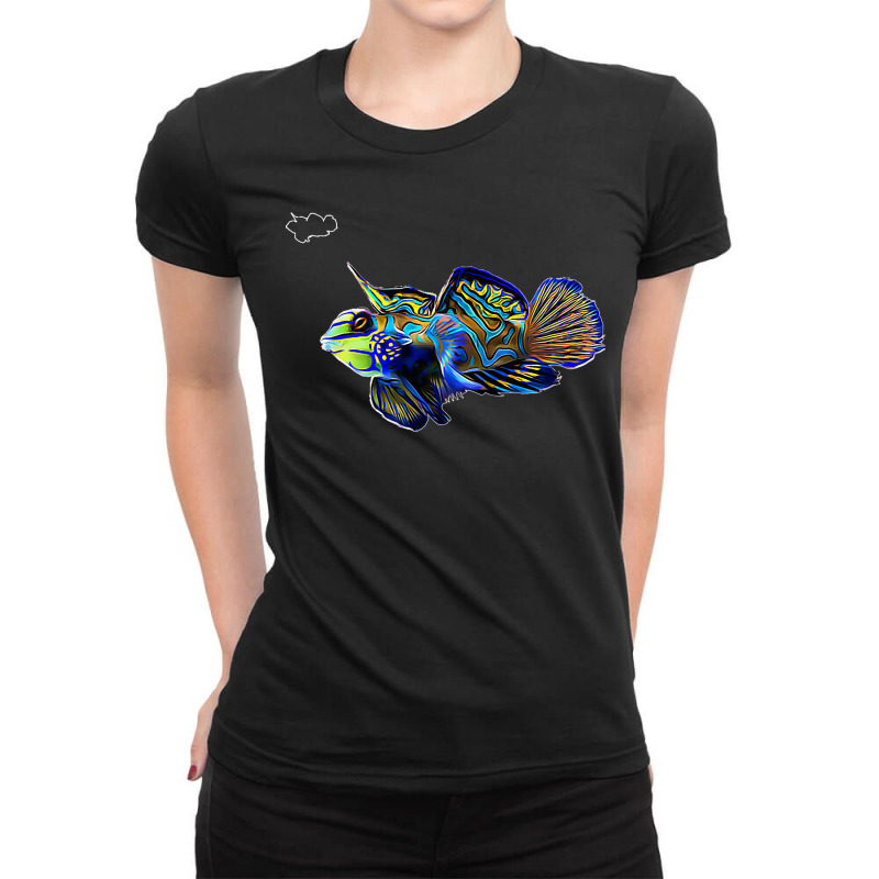 Mandarin Goby Dragonet Saltwater Reef Aquarium Fish Tank Premium Ladies Fitted T-Shirt by MarlonChristopherMoyer | Artistshot