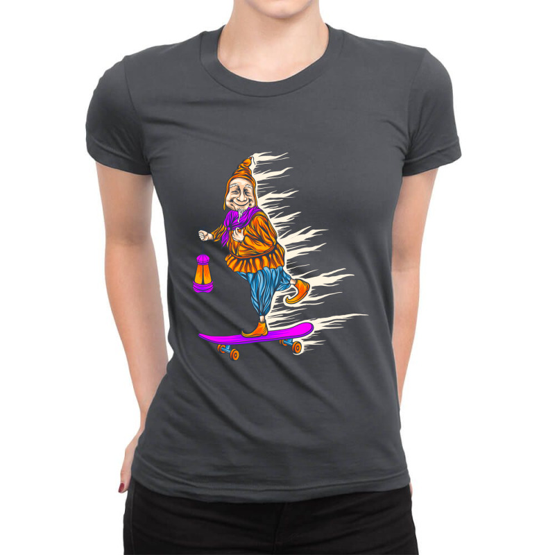 Grandmother Skateboard Ladies Fitted T-shirt | Artistshot