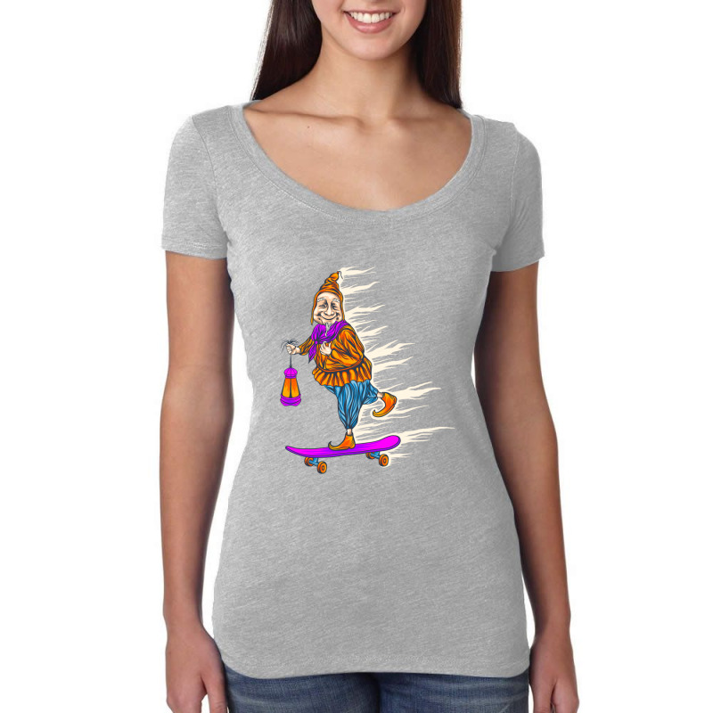 Grandmother Skateboard Women's Triblend Scoop T-shirt | Artistshot