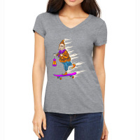 Grandmother Skateboard Women's V-neck T-shirt | Artistshot