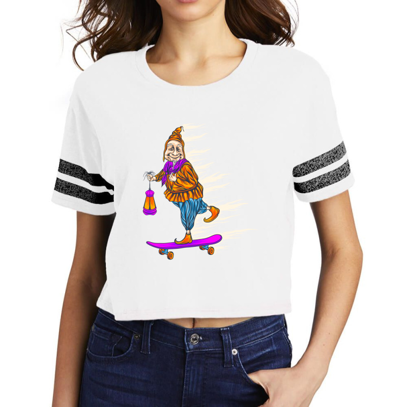 Grandmother Skateboard Scorecard Crop Tee | Artistshot