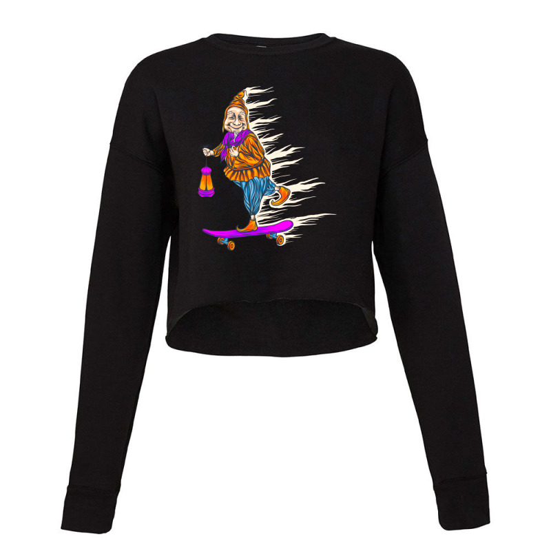 Grandmother Skateboard Cropped Sweater | Artistshot