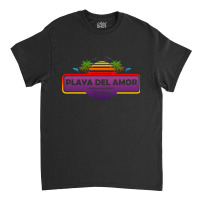 Playa Del Amor Beach Mexico Palm Trees Sunset Summer Gift Gift Classic T-shirt | Artistshot